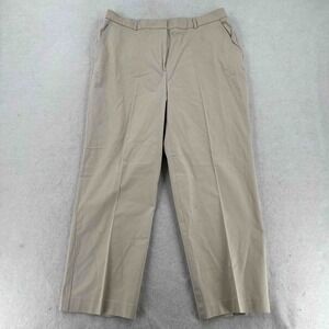 JM COLLECTION Women's Ivory Trousers Straight Cropped Pants Size 16